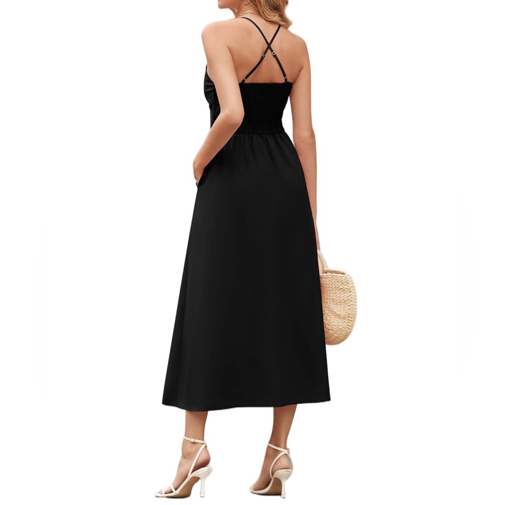 BTFBM Black strappy Maxi Dress with cutout-NWT - Picture 2 of 8
